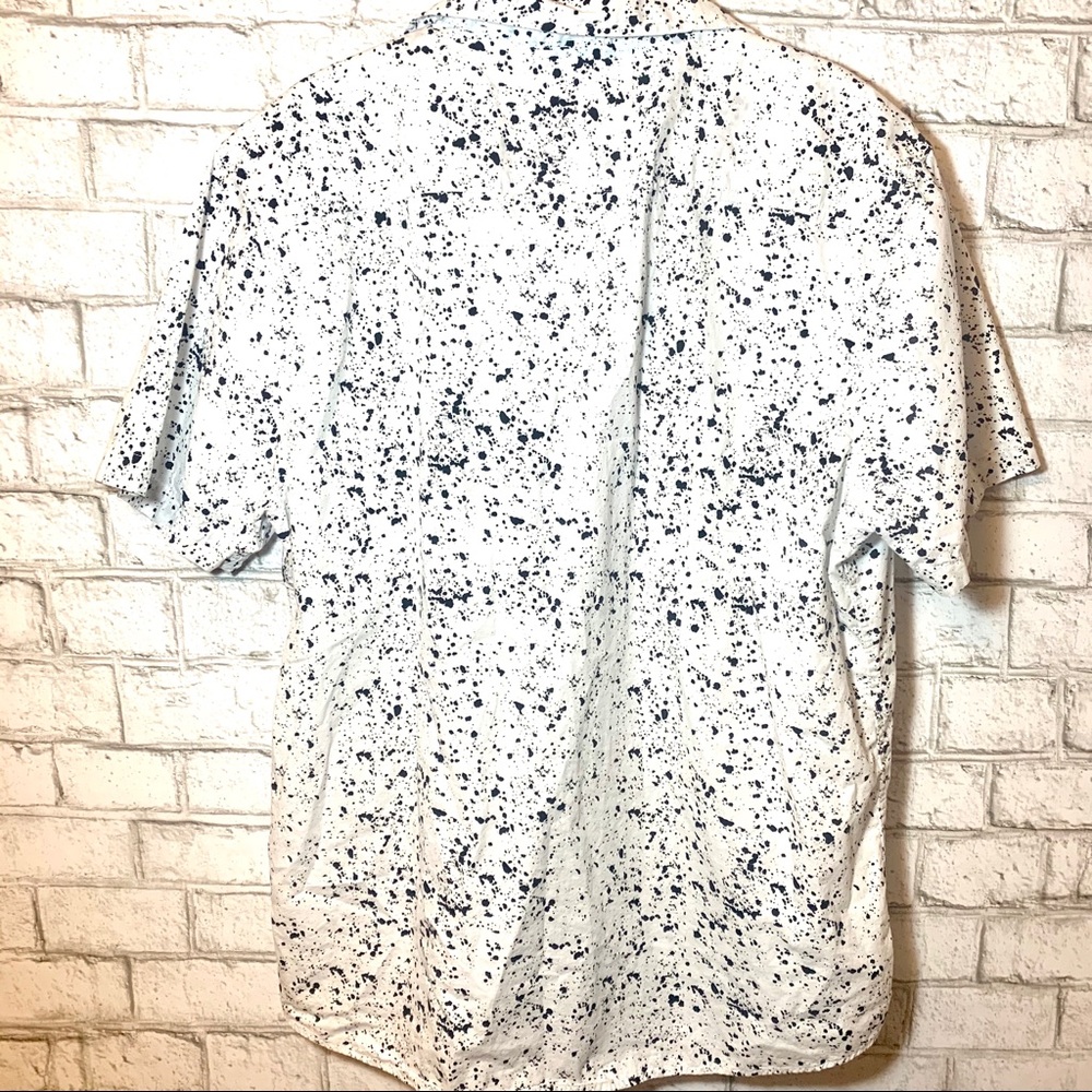 American Rag black splatter pattern button down - Picture 3 of 3